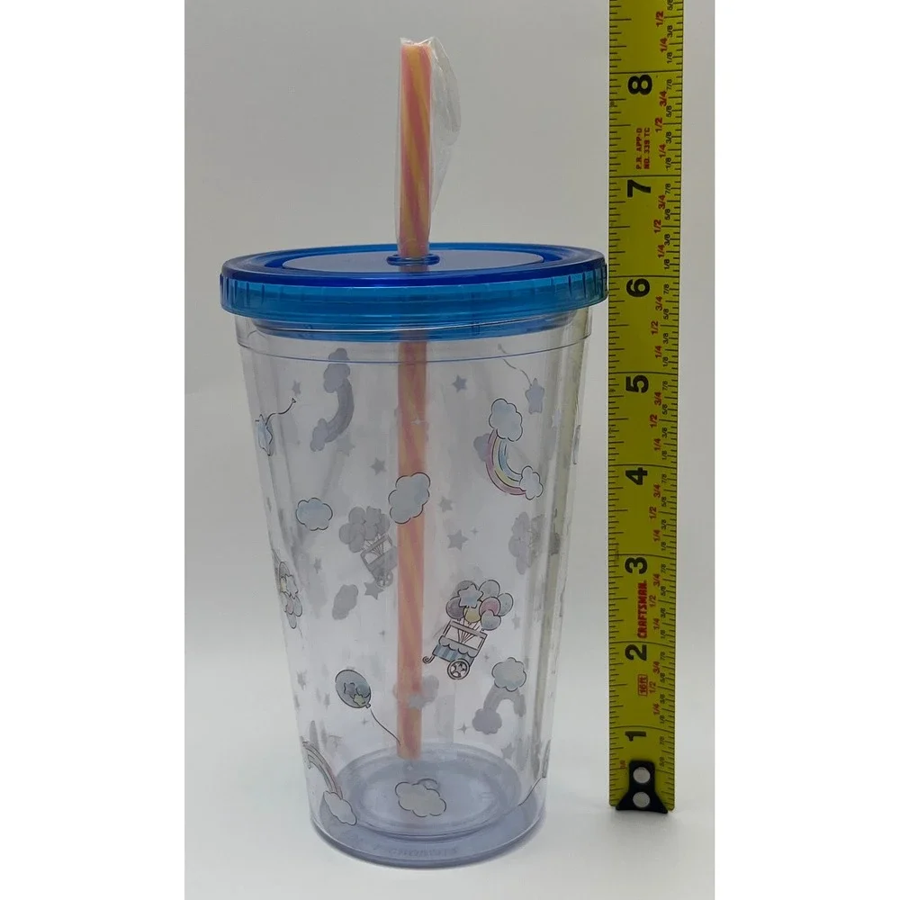 Sanrio Cinnamoroll Acrylic Cup 16oz Tumbler Blue Lid Rainbow Cloud PCA6SCUCIN
